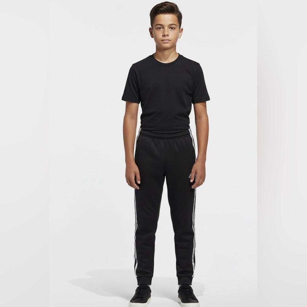 5/$25
Adidas Kids Black Sweatpants White Marbled Stripes Track Pants 14/16 L